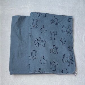 (2 for $10) Blue Baby Blanket with Animal Print